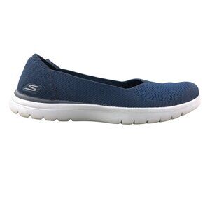 Skechers Women's Size 9 GoStep Lite Navy Blue GogaMat Ballet Flats Shoes 136398